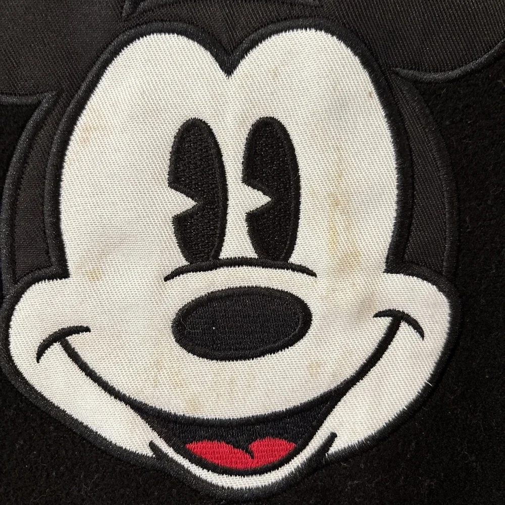Disney Store Mickey Mouse Varsity Letterman Jacket Black Red outerwear Kids  4